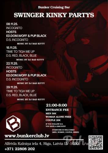 Saturday's at "Bunker" in November. . .  
Atvērts pasākums nav jāpiesa…